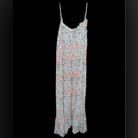 C&V Chelsea & Violet Boho Floral Midi Ruffle Dress W/Cut-Out Back - Picture 3 of 6